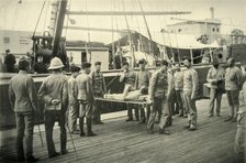 'Arrival at Cape Town of Wounded from Natal', 1900. Creator: Hosking.