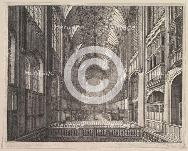 St. George's Chapel Choir, Windsor, 1663. Creator: Wenceslaus Hollar.