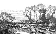 Sketch of a picture in the Royal Academy Exhibition: February Fill Dyke, B. W. Leader, 1881. Creator: Unknown.