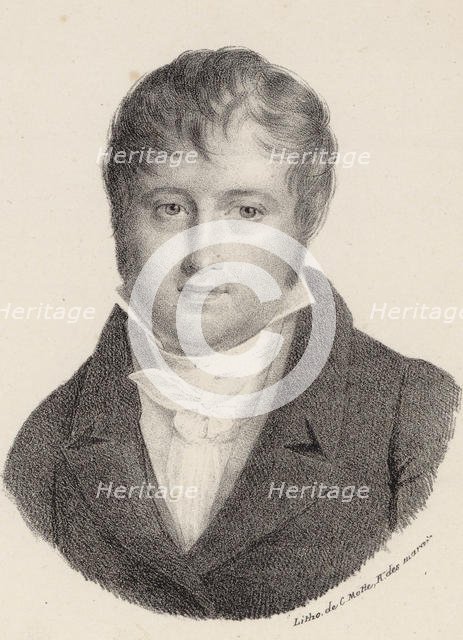 Portrait of the Composer Nicolò Isouard (1775-1818). Creator: Motte, Charles Etienne Pierre (1785-1836).