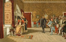 Presentation of John of Austria to Emperor Charles V at Yuste, 16th century, (1890).  Creator: Unknown.
