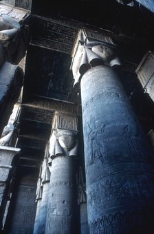 Detail of pillar, Temple of Hathor, Dendera, Egypt, c125 BC-c60 AD. Artist: Unknown