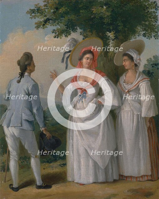 Free West Indian Creoles in Elegant Dress, ca. 1780. Creator: Agostino Brunias.