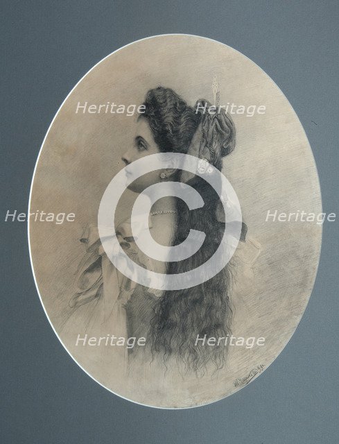 Maria Pavlovna Abamelek-Lazarev, née Demidova, Princess San Donato, 1899. Artist: Chirkov, Ivan Petrovich (1877-1920)