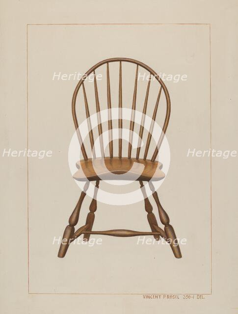 Windsor Fan-back Chair, c. 1938. Creator: Vincent P. Rosel.