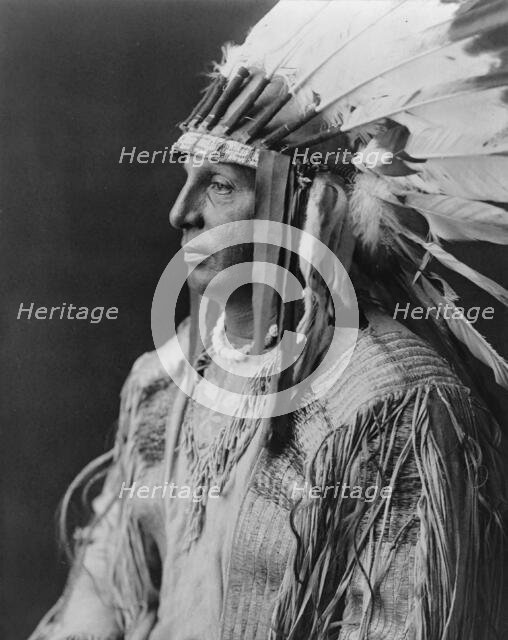 White Shield-Arikara, c1908. Creator: Edward Sheriff Curtis.