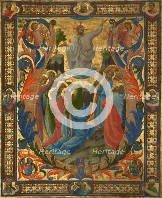 The Ascension: cutting from a gradual, designed about 1410; completed about 1431. Creators: Lorenzo Monaco, Zanobi di Benedetto Strozzi, Battista di Biagio Sanguigni.
