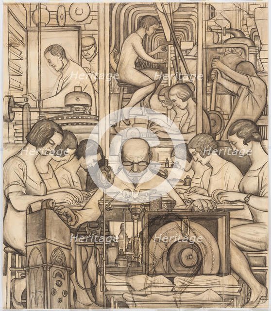 Pharmaceutics, 1932. Creator: Diego Rivera.