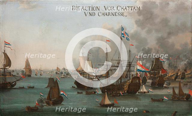 The Battle of Chatham , ca 1667. Creator: Stoop, Willem van der (c. 1620-1669).