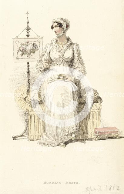 Fashion Plate (Morning Dress), 1814. Creator: Rudolph Ackermann.
