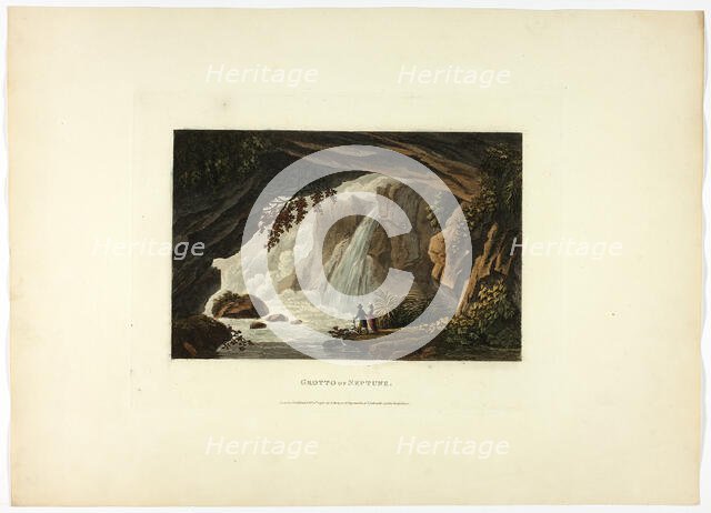 Grotto of Neptune, plate twenty-three from the Ruins of Rome, published February 1, 1798. Creator: Matthew Dubourg.