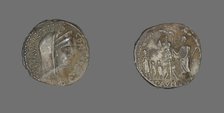 Denarius (Coin) Depicting Concordia, about 62 BCE. Creator: Unknown.