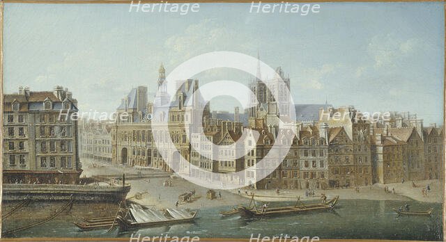 Hotel de Ville and Place de Greve (current Place de l'Hotel de Ville), 1752. Creator: Nicolas Raguenet.