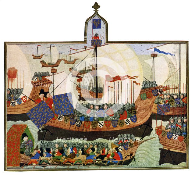 'The Expedition of the French and Genoese to Barbary', 15th Century.Artist: Master of the Harley Froissart