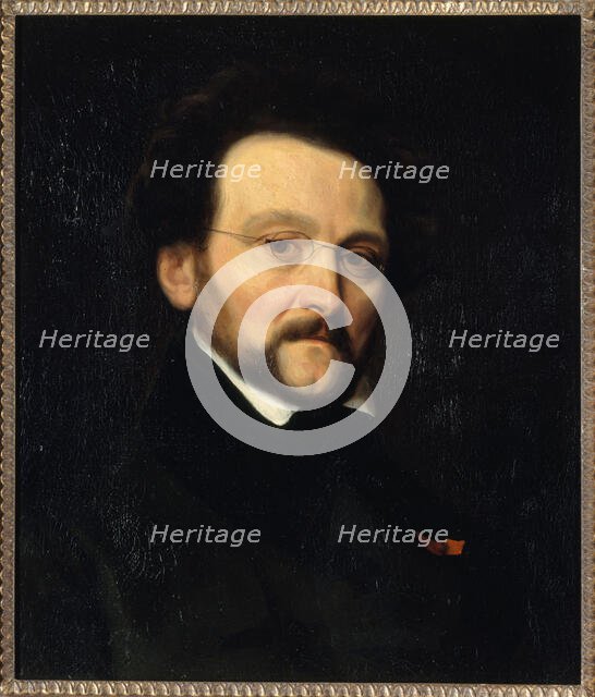 Portrait of Léon Cogniet (1794-1880), painter, c1840. Creator: Charles-Emile-Callande de Champmartin.