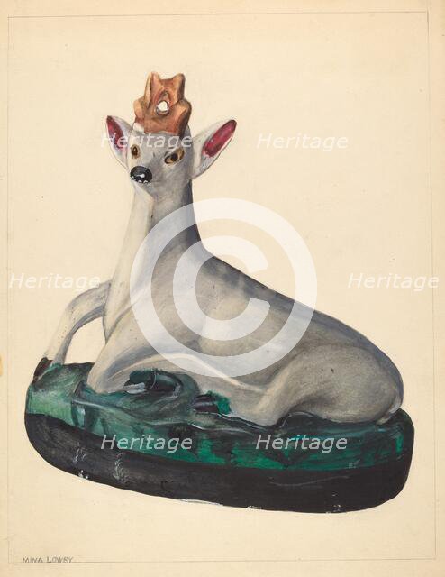 Deer Figurine, c. 1936. Creator: Mina Lowry.