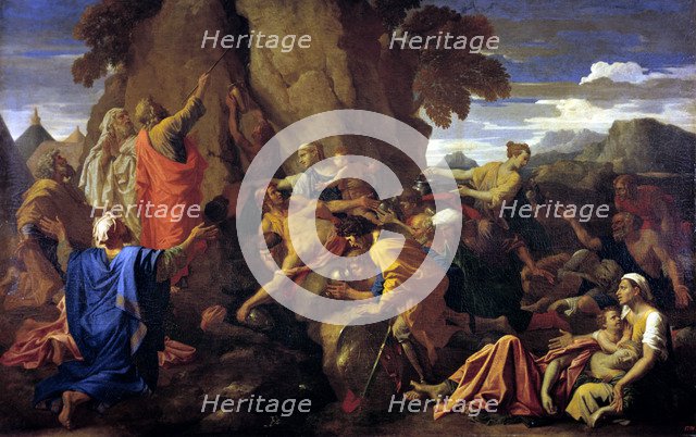 'Moses Striking the Rock', 1649. Artist: Nicolas Poussin