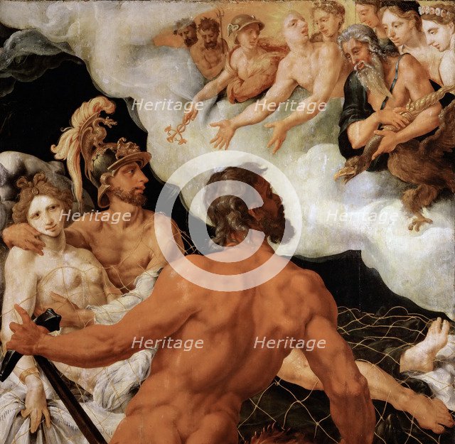 Mars and Venus trapped in Vulcan's net.