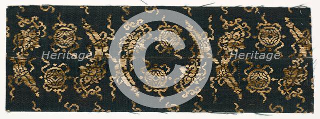 Textile Fragment, 1800s. Creator: Unknown.