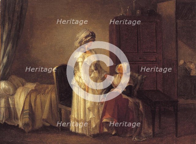 Visiting the convalescent. Creator: Jean-Baptiste Mallet.