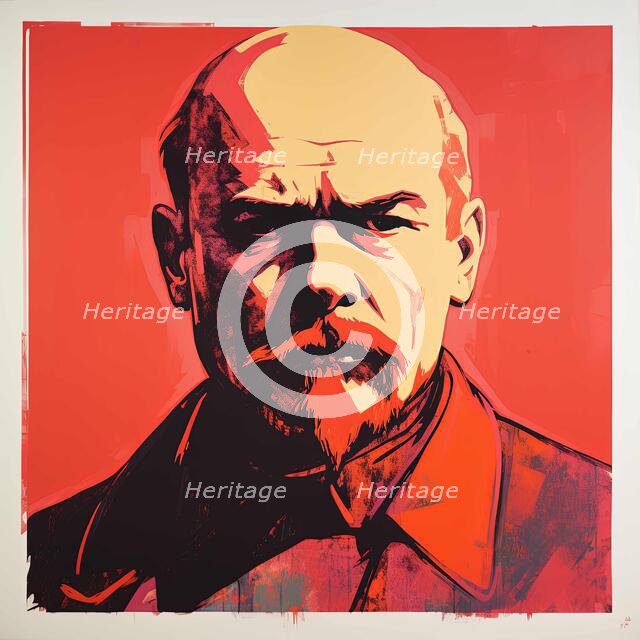 AI IMAGE - Portrait of Vladimir Lenin, 1910s, (2023). Creator: Heritage Images.