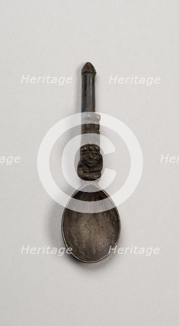 Spoon with Reclining Figure on Handle, A.D. 1450/1532. Creator: Unknown.