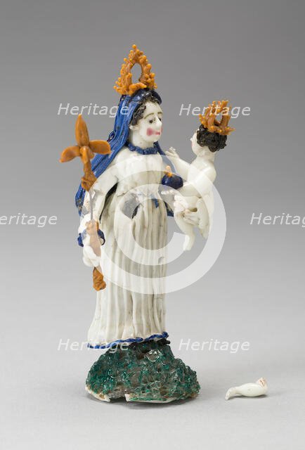 Madonna and Child, France, Early 18th century. Creator: Verres de Nevers.