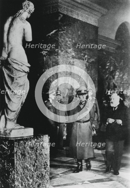 German Field Marshal von Rundstedt visiting the Louvre, occupied Paris, October 1940. Artist: Unknown