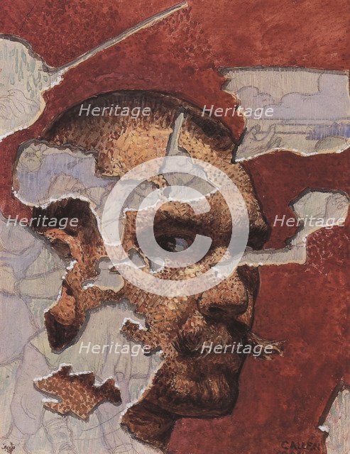 Self-Portrait as Fresco, 1894. Artist: Gallen-Kallela, Akseli (1865-1931)