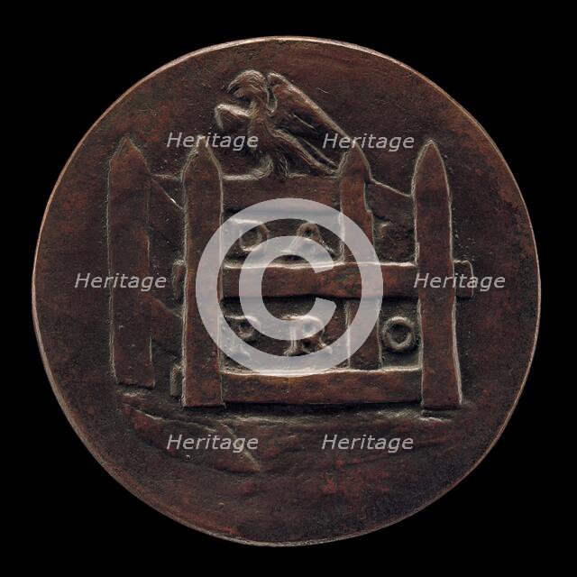 Enclosure and a Bird of Prey above [reverse], second half 15th century. Creator: Unknown.