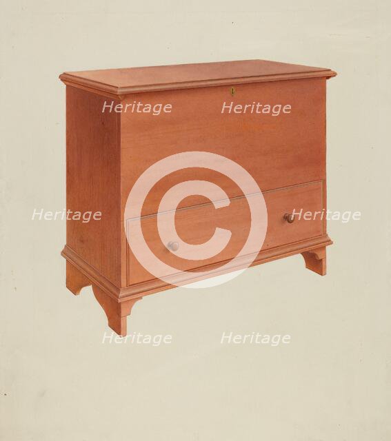 Shaker Chest with Drawer, 1935/1942. Creator: Alfred H. Smith.