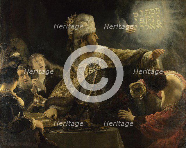 Belshazzar's Feast, ca 1637. Artist: Rembrandt van Rhijn (1606-1669)