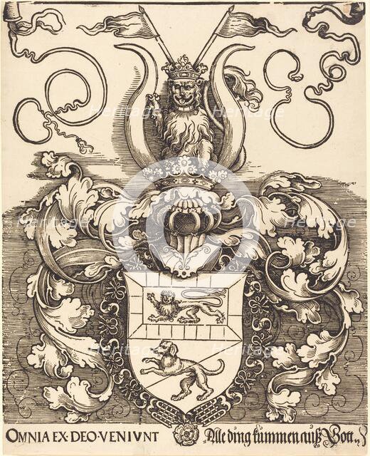 Coat of Arms of Lorenz Staiber, probably 1520/1521. Creator: Albrecht Durer.
