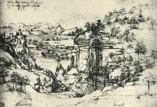 'Landscape drawing for Santa Maria della Neve on 5th August 1473', (1943). Creator: Leonardo da Vinci.