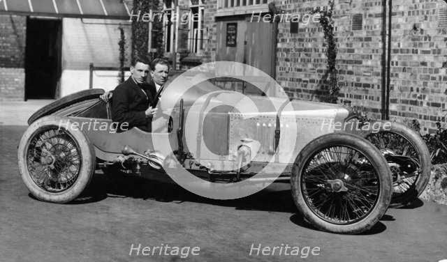 Matthew Park at the wheel of a Vauxhall 3 litre, 1922. Artist: Unknown