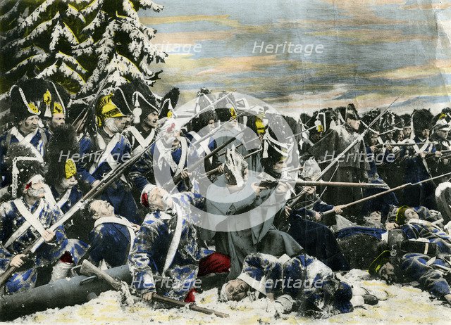 Photographic representation of the Battle of Austerlitz. Artist: Unknown