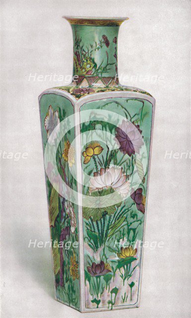 'Chinese Club-Shaped Vase. K'Ang Hsi Period', 1661-1722, (1928). Artist: Unknown.