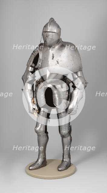 Jousting armour (Rennzeug) and Matching Half-Shaffron, German, ca. 1580-90. Creator: Unknown.