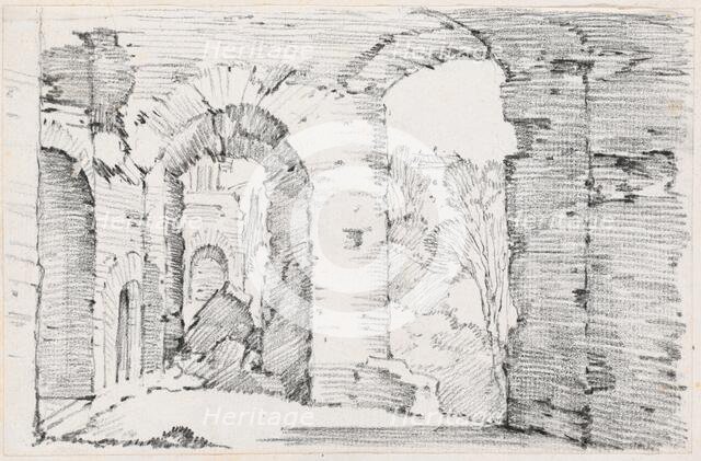 Arched Passageways of a Ruined Building, 1744/1750. Creator: Joseph-Marie Vien the Elder.