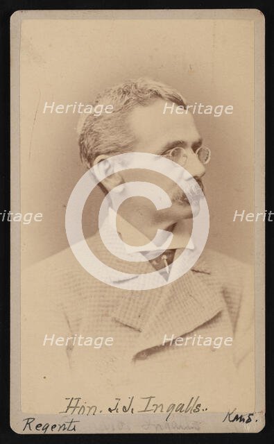 Portrait of John James Ingalls (1833-1900), Between 1876 and 1880. Creator: Samuel Montague Fassett.