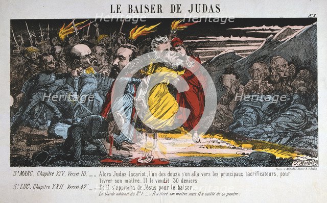 'Le Baiser de Judas', Paris Commune, 1871.  Artist: Anon