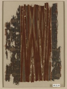 Ikat Textile Fragment, Yemen, 9th-10th century. Creator: Unknown.