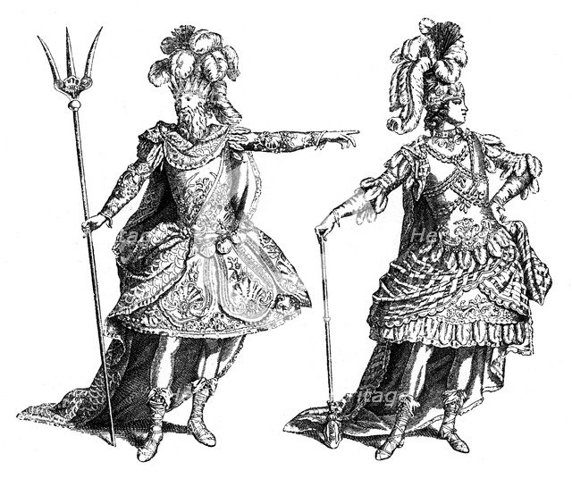 Neptune Costume, African Costume, 1885.Artist: Martin