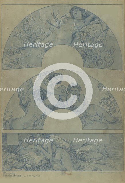 Figures décoratives, 1902. Creator: Mucha, Alfons Marie (1860-1939).