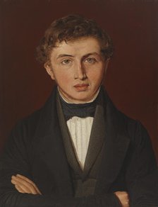 Portrait of Hans Peter Købke, the Artist's Brother, 1841. Creator: Christen Kobke.