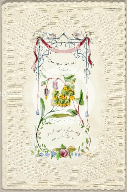 Can You See Me in Despair? (Valentine), c. 1840. Creator: George Meek.