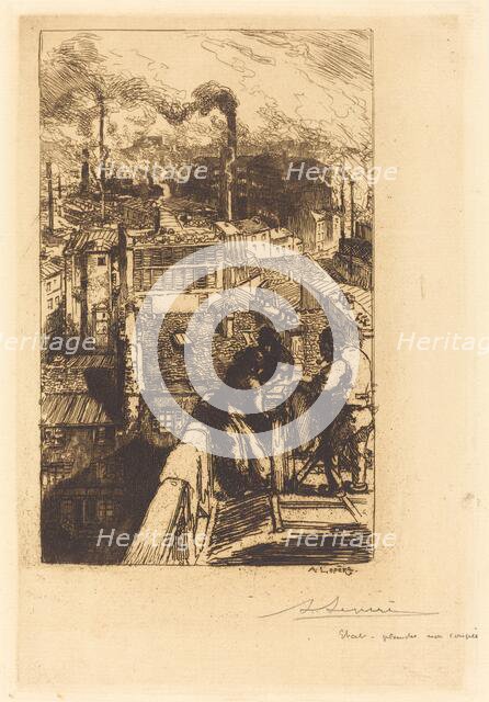 Gobelins Quarter (Le quartier des Gobelins), 1893. Creator: Auguste Lepere.