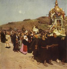 'Procession in the Kursk Gubernia', 1880-1883, (1965). Creator: Il'ya Repin.