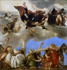 Saint Mark rewarding the theological virtues. Artist: Veronese, Paolo (1528-1588)