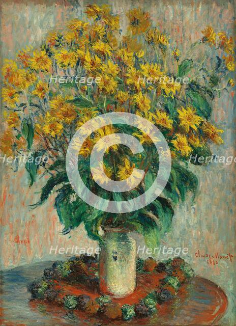 Jerusalem Artichoke Flowers, 1880. Creator: Claude Monet.